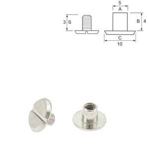 Buchschrauben 4mm silber