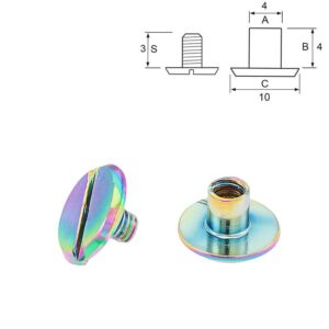 Buchschrauben 4mm Regenbogen
