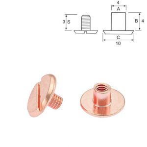Buchschrauben 4mm Roségold