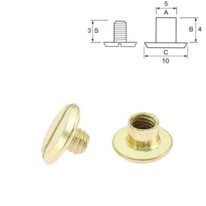 Buchschrauben 4mm vermessingt
