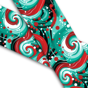 UV bedrucktes BioThane (US)- Christmas Swirls