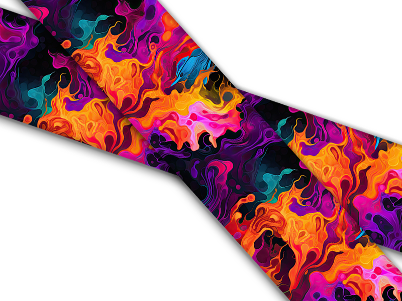 UV bedrucktes BioThane (US)- Bold Flames