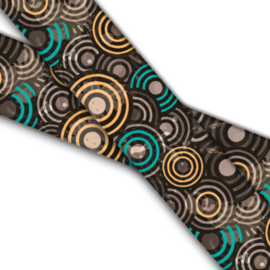 UV bedrucktes BioThane (US)- Grunge Circles Brown