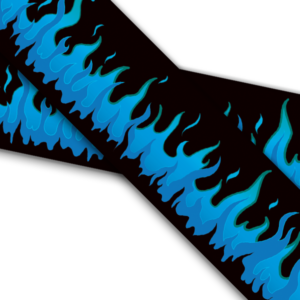 UV bedrucktes BioThane (US)- Flamin Hot Blue