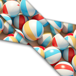 UV bedrucktes BioThane (US)- Beach Balls