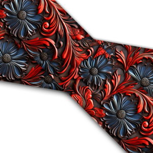 UV bedrucktes BioThane (US)- Carved Leather Floral