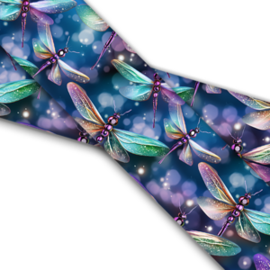 UV bedrucktes BioThane (US)- Dragonflies blue