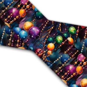 UV bedrucktes BioThane (US)- Mardi Gras Beads